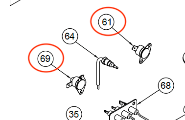 Suburban Nautilus IW60 Water Heater ECO/Limit Switch and Overheat