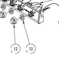 Suburban Range Oven Knob 140383 (Black) W/ Lighted Assembly Suburban