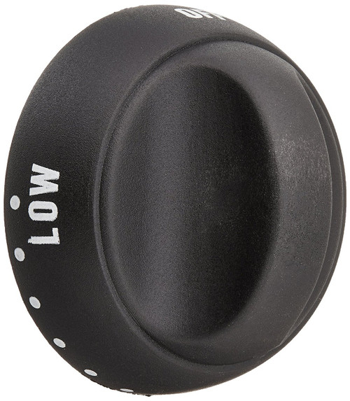 Suburban Black Top Burner Control Knob for Lighted Assembly
