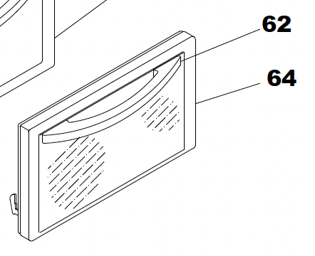 Suburban 17" Range Oven Door with Glass (031445BK) Black/Short