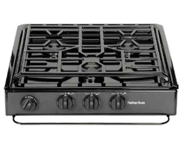 Stove; Cooktop; Black; Piezo Ignition Type; Sealed Burners; Single