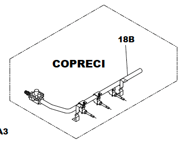 Suburban Range Manifold (521323) Brushed Nickel Knob