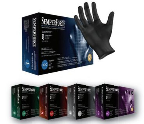 SemperForce Black Nitrile Glove | BKNF102 | 5mil | Small