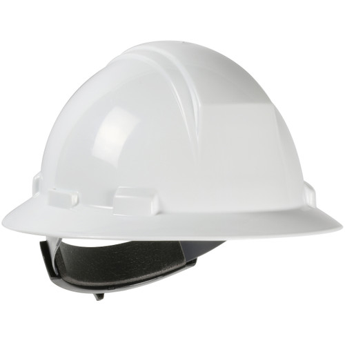 Type II Full Brim Hard Hat with HDPE Shell, 4-Point Textile Suspension and Wheel Ratchet Adjustment