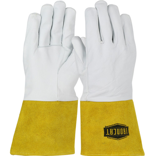 Premium Top Grain Kidskin Leather TIG Welder's Glove with DuPont™ Kevlar® Stitching - Split Leather Gauntlet Cuff