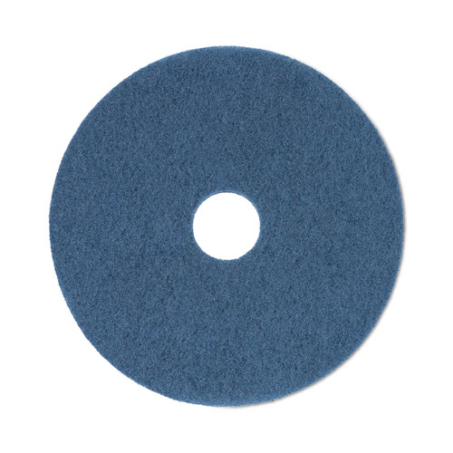 Scrubbing Floor Pads, 20" Diameter, Blue, 5/carton
