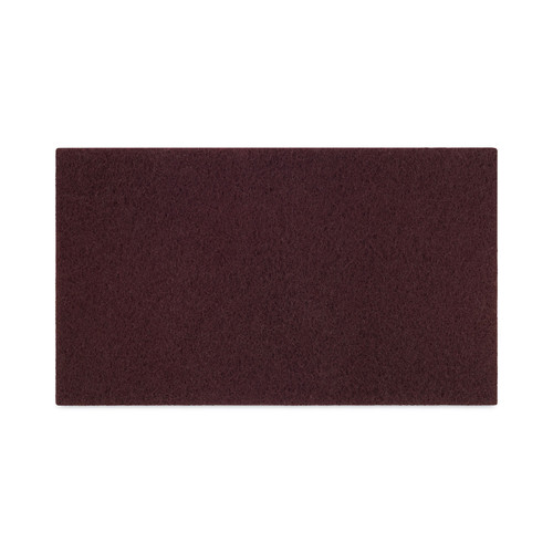 Deep Scrub Pads, 28 x 14, Maroon, 10/Carton