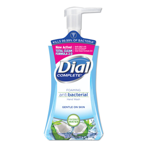 Antibacterial Foaming Hand Wash, Coconut Water, 7.5 oz Pump Bottle, 8/Carton