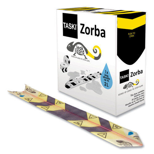 Zorba Absorbent Control Strips, 0.5 gal, 1" x 100 ft, 50 Strips/Box