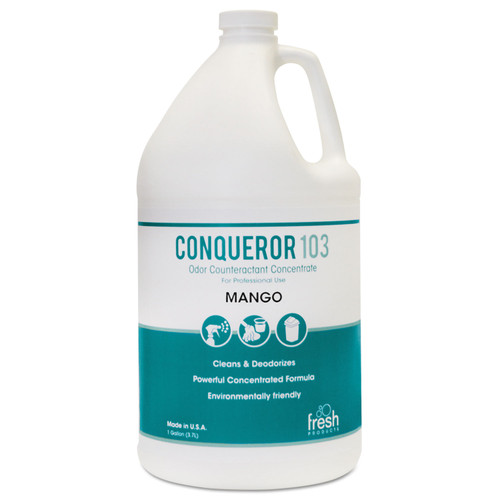 Conqueror 103 Odor Counteractant Concentrate, Mango, 1 Gal Bottle, 4/carton