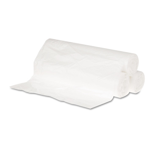High-Density Can Liners, 16 gal, 6 mic, 24" x 31", Natural, 50 Bags/Roll, 20 Rolls/Carton
