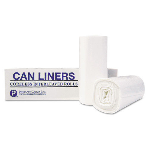 High-Density Commercial Can Liners Value Pack, 55 gal, 11 mic, 36" x 58", Clear, 25 Bags/Roll, 8 Rolls/Carton