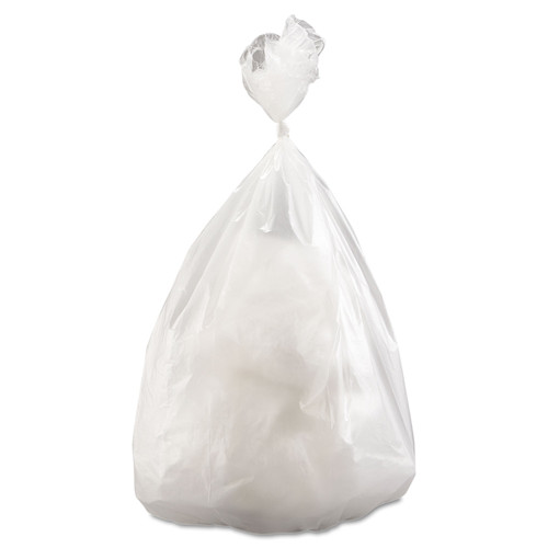 High-Density Commercial Can Liners Value Pack, 60 gal, 14 mic, 38" x 58", Clear, 25 Bags/Roll, 8 Rolls/Carton