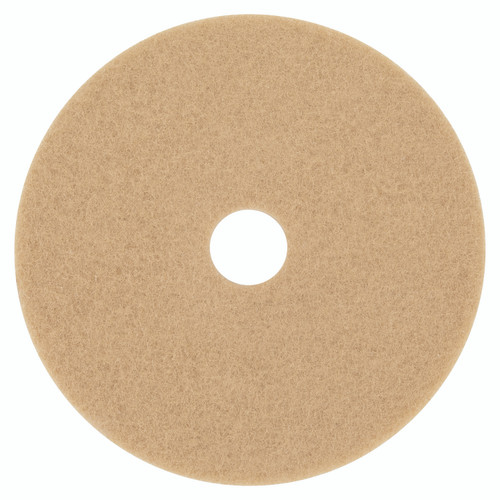 Ultra High-Speed Floor Burnishing Pads 3400, 20" Diameter, Tan, 5/carton