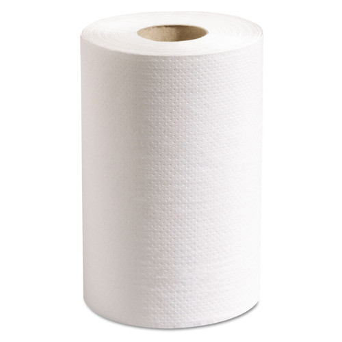 100% Recycled Hardwound Roll Paper Towels, 1-Ply, 7.88" x 350 ft, White, 12 Rolls/Carton