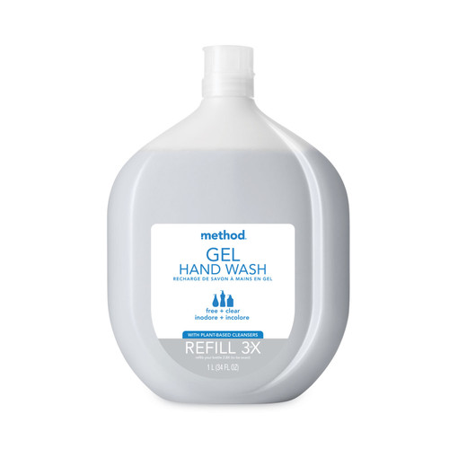 Gel Hand Wash Refill Tub, Fragrance-Free, 34 oz Tub