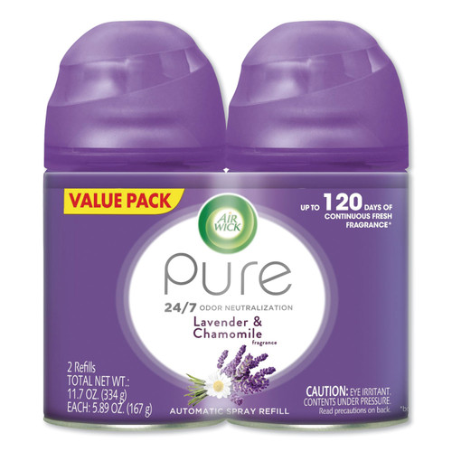 Freshmatic Ultra Spray Refill, Lavender/chamomile, 5.89 Oz Aerosol Spray, 2/pack, 3 Packs/carton