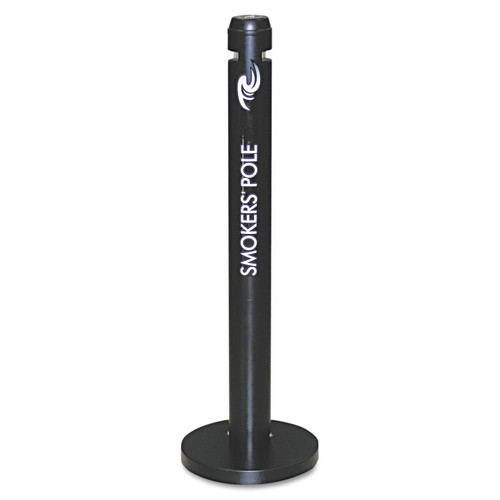 SMOKER'S POLE, ROUND, STEEL, 0.9 GAL, 4 DIA X 41H, BLACK