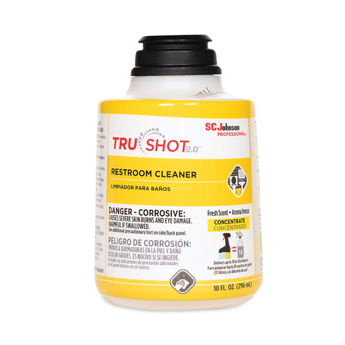 TruShot 2.0 Restroom Cleaner, Clean Fresh Scent, 10 oz Cartridge, 4/Carton