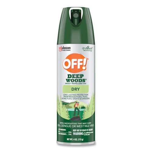 Deep Woods Dry Insect Repellent, 4 oz Aerosol Spray, Neutral, 12/Carton