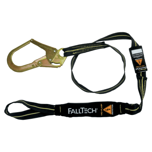 6' Arc Flash Energy Absorbing Lanyard, Single-leg with Choke-loop with Steel Rebar Hook (82423L)