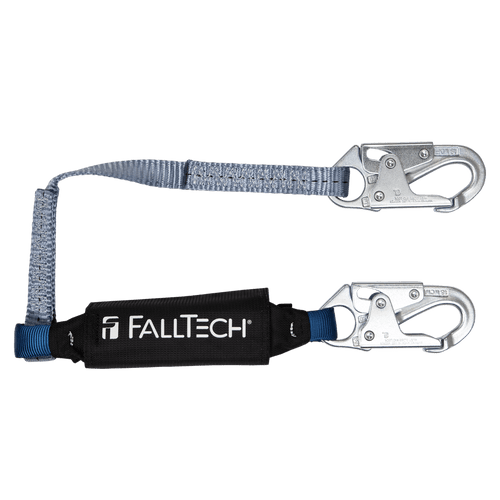 3' ViewPack� Energy Absorbing Lanyard, Single-leg with Steel Snap Hooks (8253)