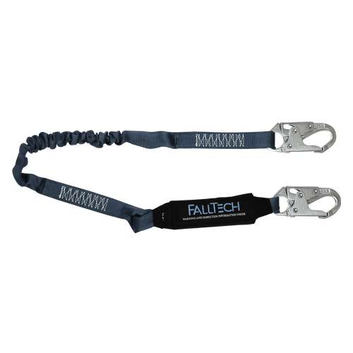 4�' to 6' ViewPack� Elastic Energy Absorbing Lanyard, Single-leg with Steel Snap Hooks (8256EL)