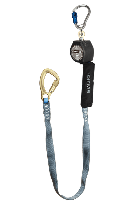 9' WrapTech� Mini Personal SRL with Steel 5k Carabiner, Includes Aluminum Dorsal Connecting Carabiner (74709SG8)