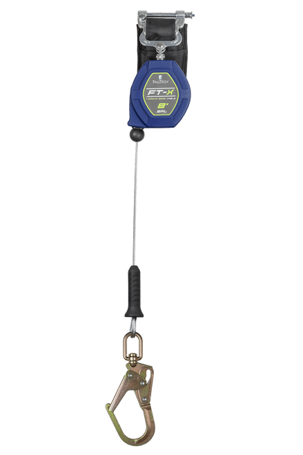 8' FT-X� Cable Class 2 Leading Edge Personal SRL-P, Single-leg with Steel Swivel Mini Rebar Hook (82808SP0S)