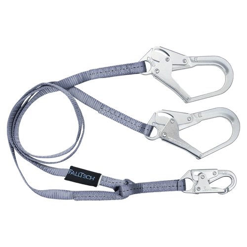 6' Web Restraint Lanyard, Double-leg Fixed-length with Steel Connectors (8206Y3)