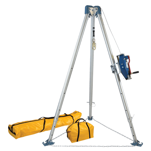 Confined Space Tripod 5' - 8' Adjustable w/Storage Bag, Technora Rope (7276T)