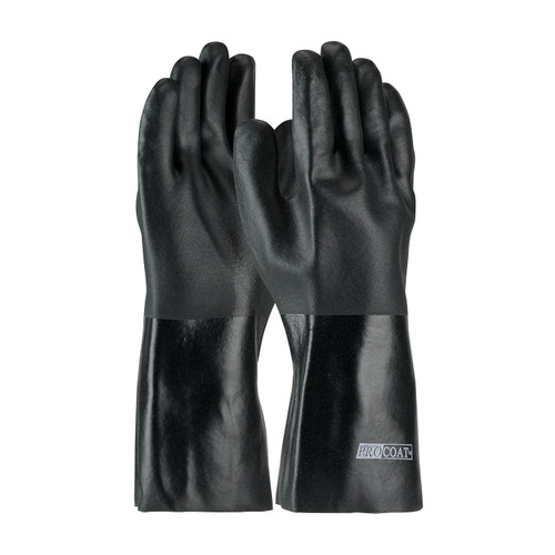 Premium PVC Dipped Glove with Jersey Liner and Rough Acid Finish - 14" Length (58-8040DD)