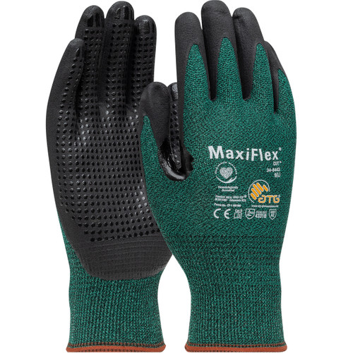Seamless Knit Engineered Yarn Glove with Premium Nitrile Coated MicroFoam Grip on Palm & Fingers - Micro Dot Palm - Touchscreen Compatible (34-8443)