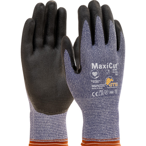 Seamless Knit Engineered Yarn Glove with Premium Nitrile Coated MicroFoam Grip on Palm & Fingers - Touchscreen Compatible (44-3745)