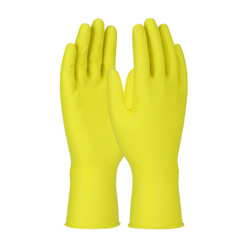 Extended Use Ambidextrous Nitrile Glove with Textured Fish Scale Grip - 6 Mil (67-306)