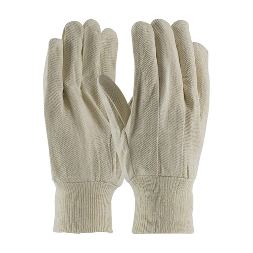 Economy Grade Cotton/Polyester Canvas Single Palm Glove - Knit Wrist (90-908I)