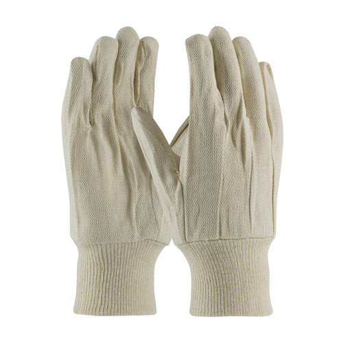 Premium Grade Cotton Canvas Single Palm Glove - Knit Wrist (90-908)