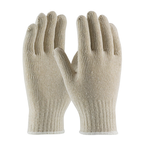 Medium Weight Seamless Knit Cotton/Polyester Glove - 7 Gauge Natural (35-C110)
