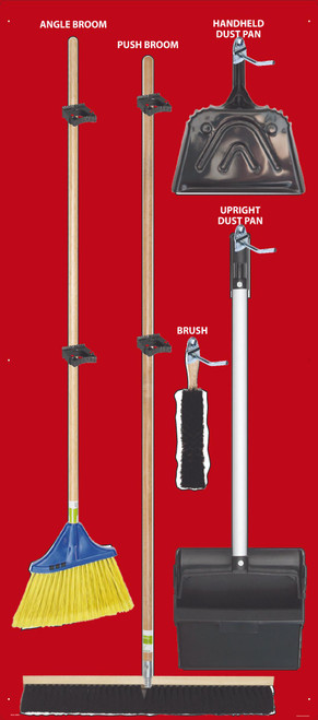 68" x 30", Max-Duty Aluminum, Red Board, White Shadow