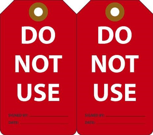 DO NOT USE, 5-3/4" x 3-1/4", Plastic w/Grommet, Pack 25