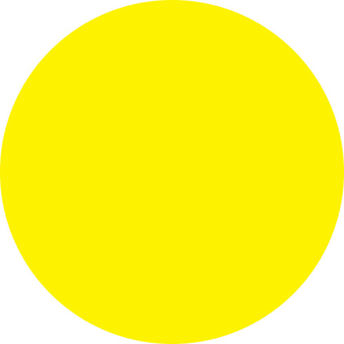 Durable Marking Circle, 3-1/2" x 3-1/2", 34-mil Adhesive Vinyl, Yellow