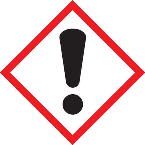 GHS Pictogram Label, (Exclamation Point Symbol), 1" x 1", Adhesive Poly, Roll 500