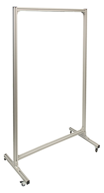 Mobile Cart, Accommodates Shadow Board 72" x 47 1/2", Anodized Aluminum with Rubber Wheels