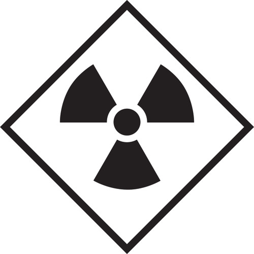 NFPA Hazard Panel, (Radiation Hazard Symbol), Fits 15" x 15" Placard, Adhesive Poly