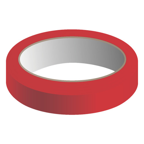 Reflective Marking Tape, 1" x 150-ft., 6-mil Adhesive Vinyl, Red