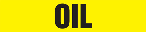 Self-Stick Pipe Marker, OIL, Fits 3/4" to 1-1/4" Pipe Diameter, Adhesive Vinyl, Black/Yellow