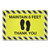 Message Floor Mats, 24 X 36, Black/yellow, "maintain 6 Feet Thank You"