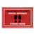 Message Floor Mats, 24 X 36, Red/black, "maintain Social Distance Stand Here"