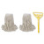 Cotton Cut End Mop Kit, #24 Natural Cotton Head, 60" Yellow Metal/plastic Handle