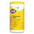 Disinfecting Wipes, 1-Ply, 7 x 8, Lemon Fresh, White, 75/Canister